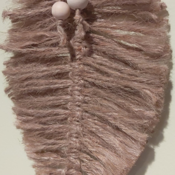Boho macrame feather leaf - Picture 3 of 4